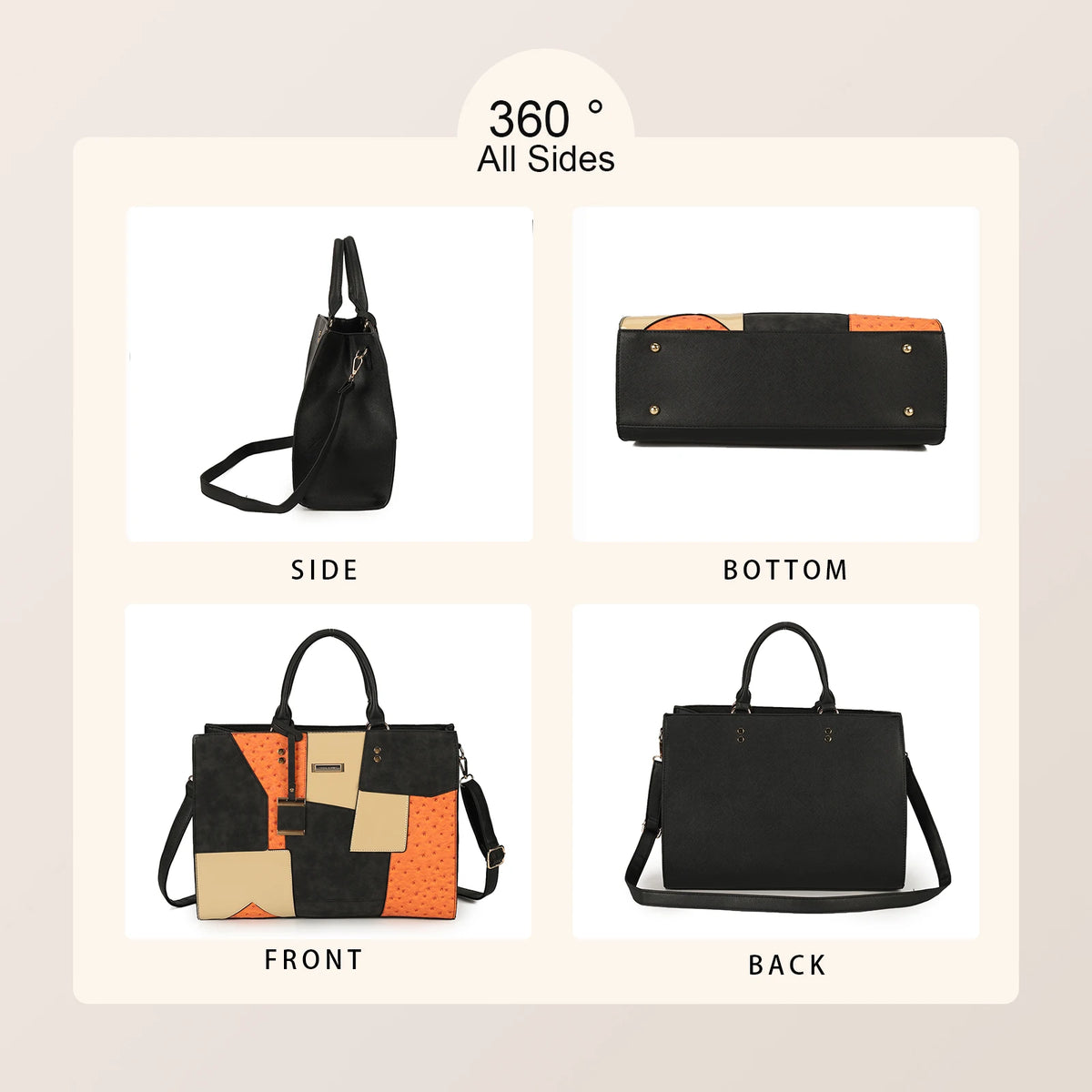 Classic Versatile Bag Multi-functional HandBag for woman Elegant Shoulder Bag